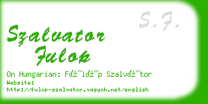 szalvator fulop business card